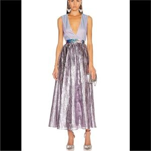 ATOIR Kind of Bliss Midi Dress - A Line Purple Shimmer Metallic Princess Size 4